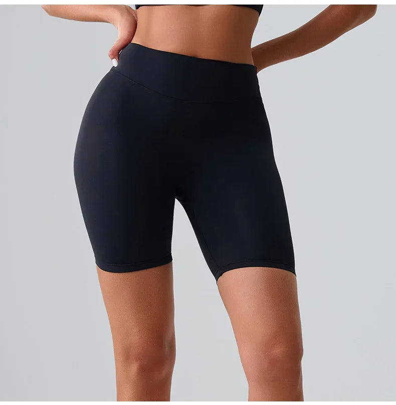Women Sports Biker Shorts Women High Waist Yoga Shorts Cycling Shorts Push Up Fitness Leggings Tummy Control Yoga Slim Shorts