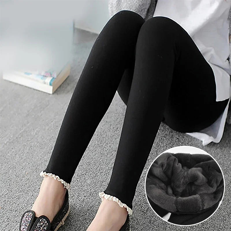 Autumn Winter Women's Clothing Maternity Clothes Pregnancy Leggings Thickened with Velvet Pregnant Women Trousers Warm Pants