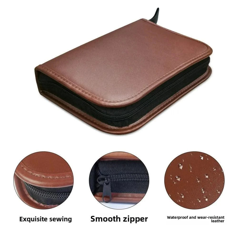 Golf tool kit, golf accessory kit, convenient to carry, multifunctional, large capacity storage leather bag