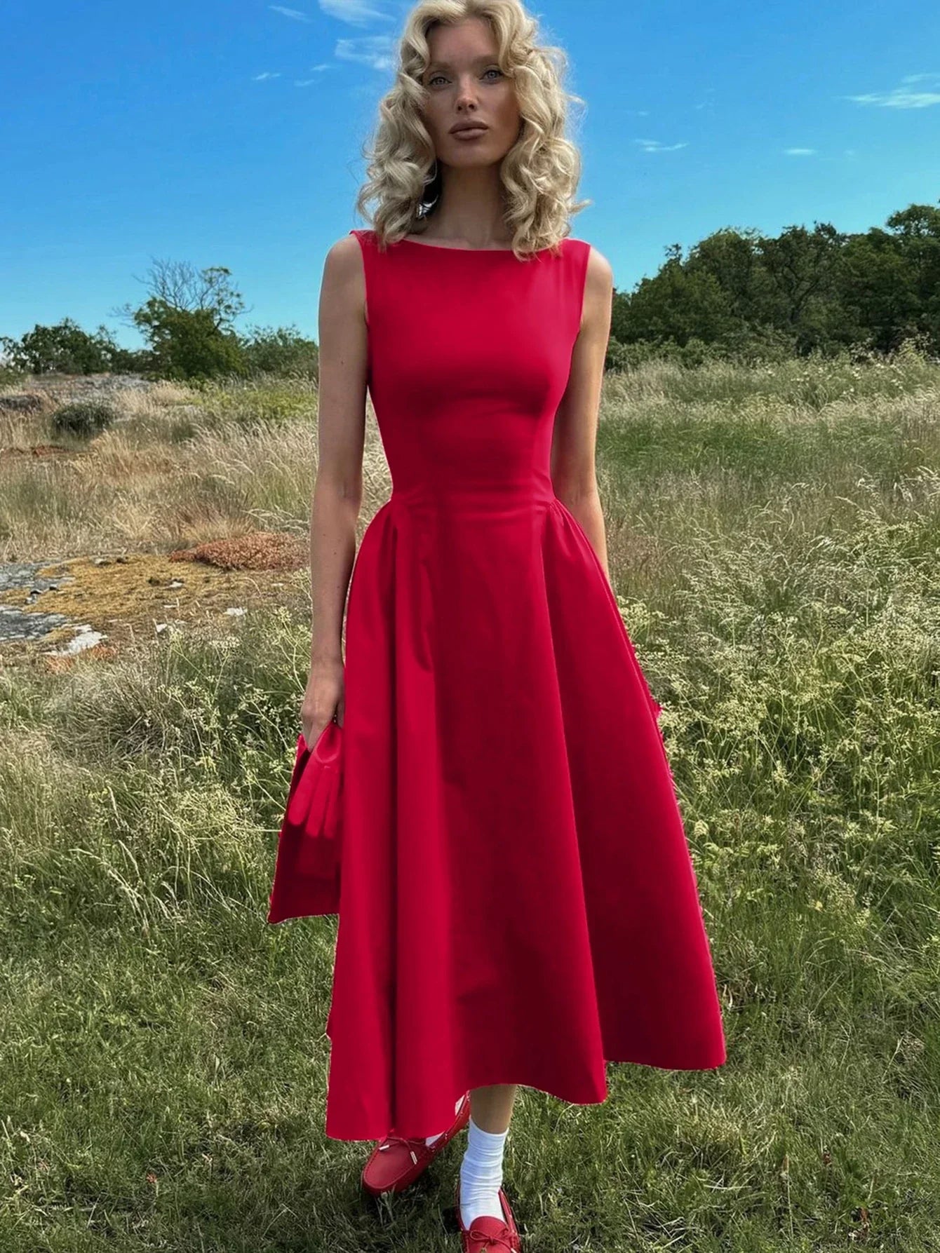 Dulzura Sexy Elegant Midi Dress Backless Solid Ruched Women Luxury Dresses Lady Evening Party Birthday Club Summer Y2K Clothes