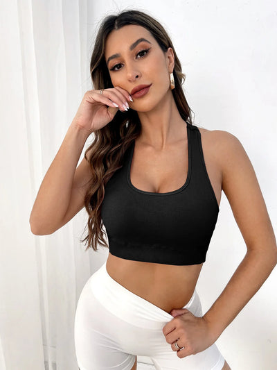 Breathable Sports Bra Fitness Top Seamless Yoga Bra Shockproof Crop Top Women Push up Sport Bra Gym Workout Top