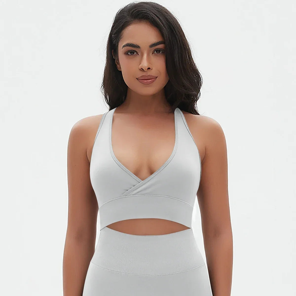 Women Sports Bra High Support Impact Ruched Fitness Underwear Gym Yoga Top Workout Clothes Push-up Corset Padded Activewear