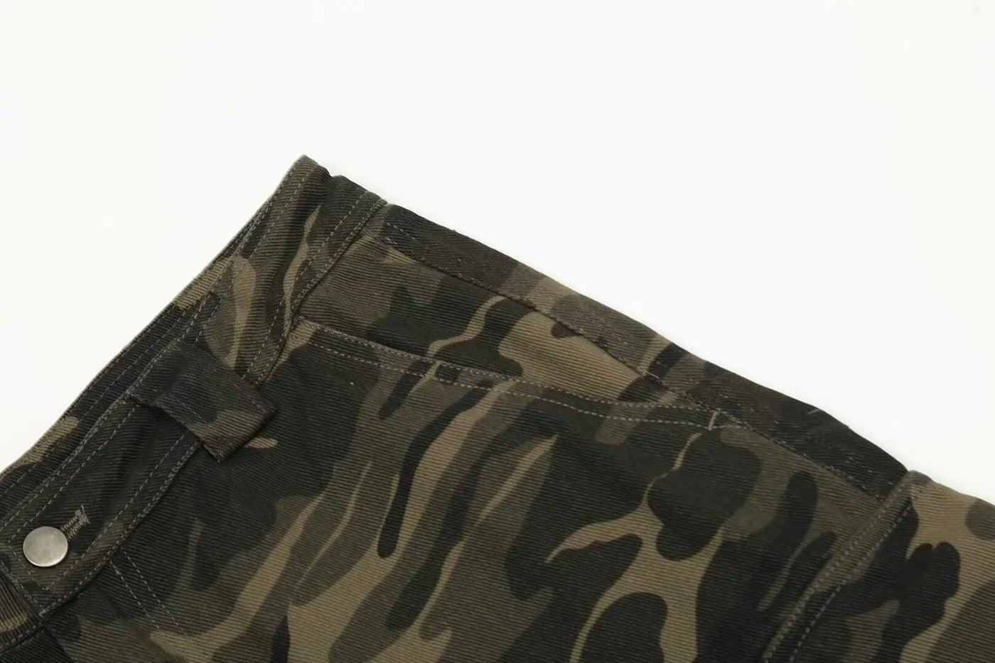 Simple Straight Trousers for Men Camouflage Pants New Casual Pants Man Lazy Comfortable New Literature and Art Trend