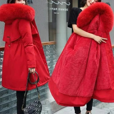 Women's Winter Hodded Fleece Padded Jacket Windbreaker Office Lady In Coats & Jackets Outerwear