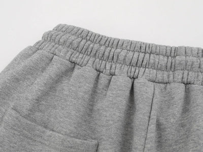 High Street Logo Embroidery Baggy Terry Sweatpants for Men and Women Joggers Loose Casual Sweat Pants Drawstring Trousers