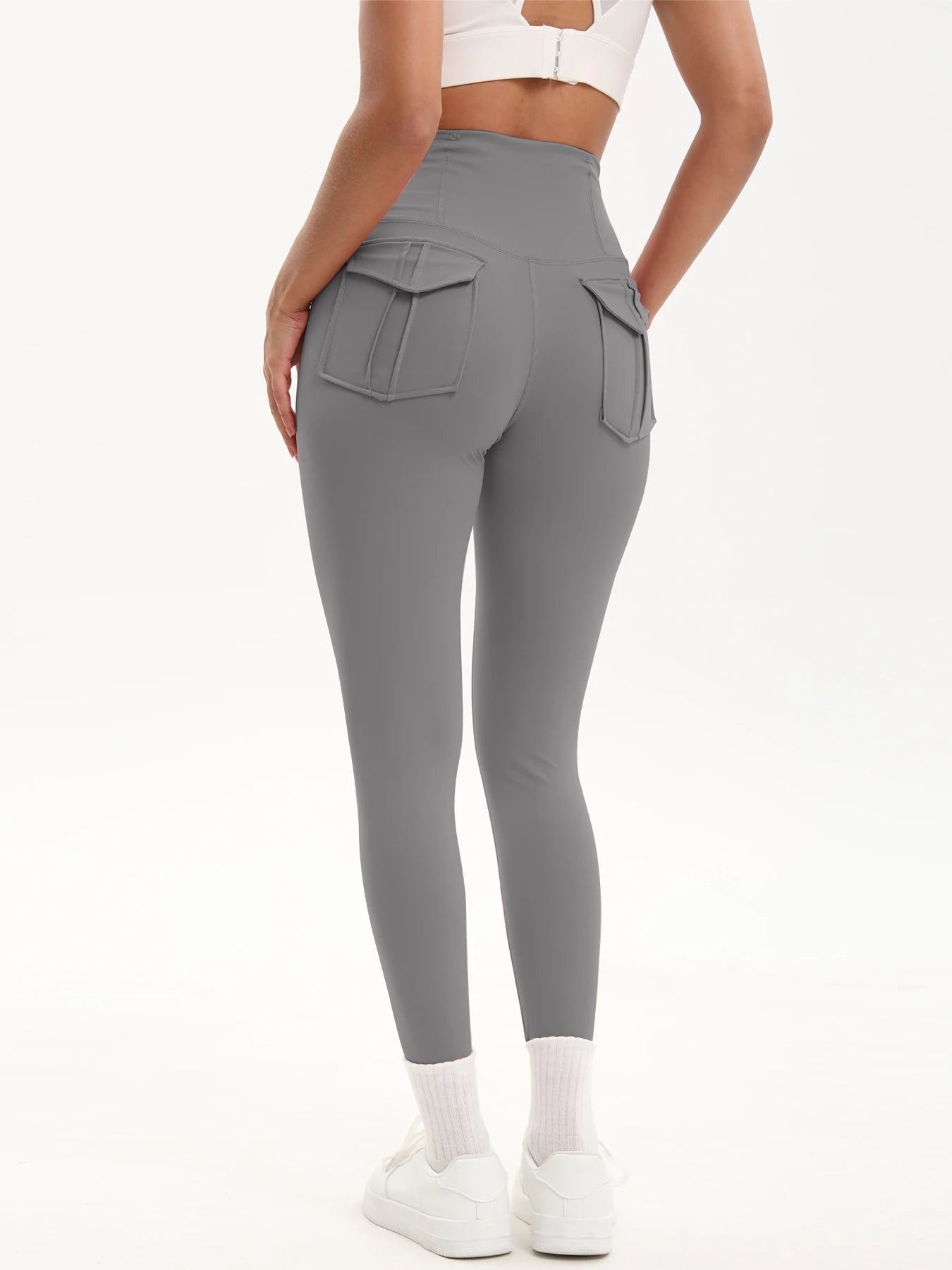 Women Yoga Legging trousers with pocket High Waist Fitness pants Cargo style Cycling Workout Gym Pants Breathable sports pants