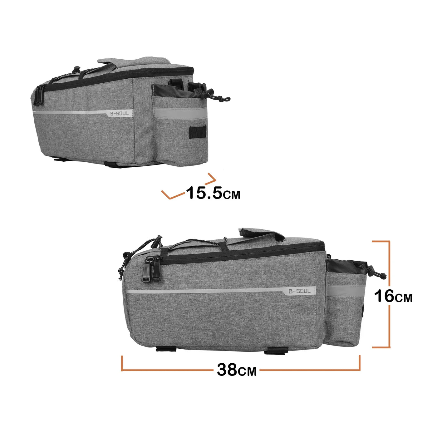 B-SOUL Mountain Bike Back Pack Electric Folding Shelf Bag Riding Equipment Camel Bag Bike Accessories Backseat Bag