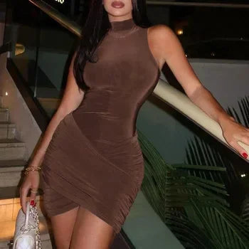 Woman Summer Dresses Temperament High-end Slim Fit Dress For Women  Wrap Buttocks Skirt Style Short Skirt Elegant Evening Dress
