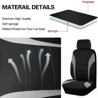 Seat Covers 9pcs Set Car Cushion Auto Accessories Seat Protect Five-Seat Universal Black Gray Blue Red