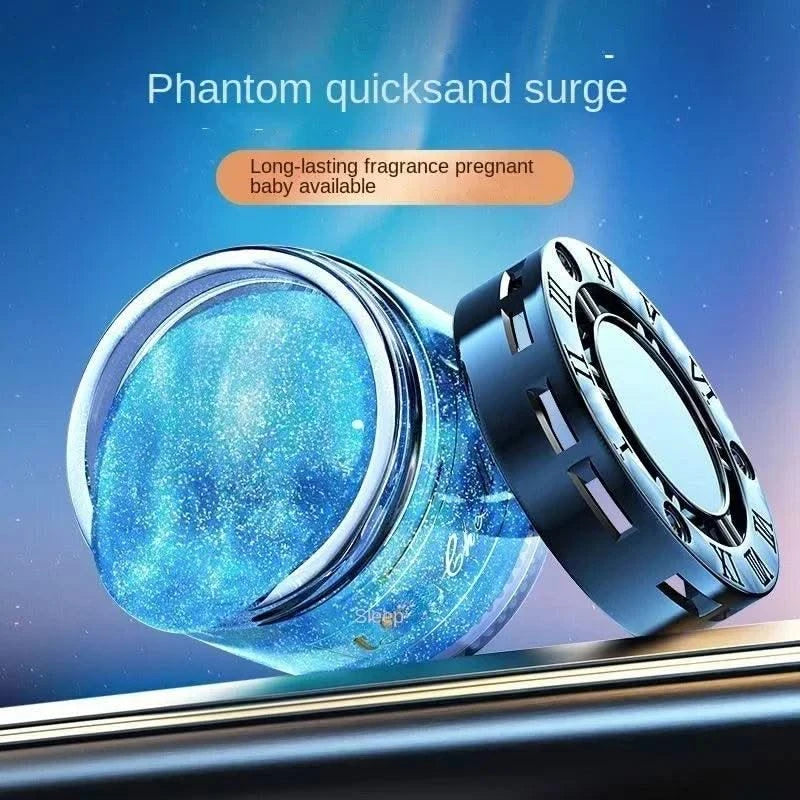 Luxury Car Perfume Solid Balm, Long-Lasting Light Fragrance, Odor Eliminator, Quicksand Design becoming a popular car ornament