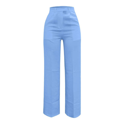 Casual Wide Leg Pants Women Fashion Solid Color Spring Summer Elastic High Waist Business Work Trousers With Pockets