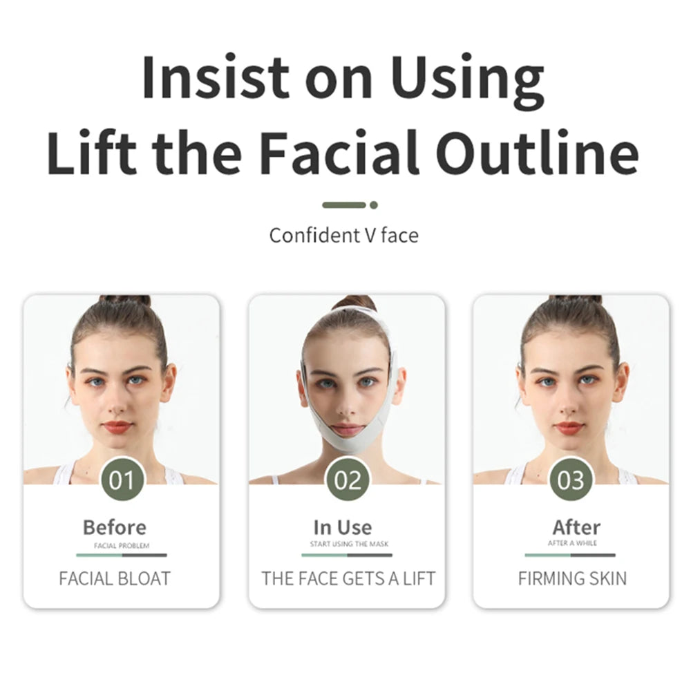 Reusable Face Slimming Bandage V Line Face Shaper Chin Cheek Lift Up Belt Facial Massage Strap Face Lifting Skin Care Tools