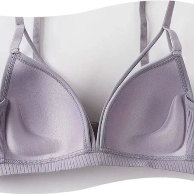 Cotton Bra For Women Push Up Bralette Sexy Lingerie Deep V Backless Comfort Small Breast Thin Pad Bra Female Cotton Underwear