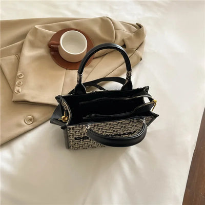 2025 Designer Sheet Music Bag for Women - Colorblock Crossbody Purse, Chic Shoulder & Handheld Tote with Adjustable Strap