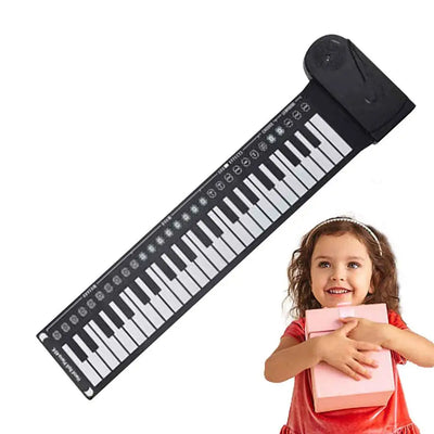 Roll Up Piano Keyboard Foldable Hand Roll Piano 49 Keys Hand Roll Piano For Beginners Kids Adults Educational Toys For Home
