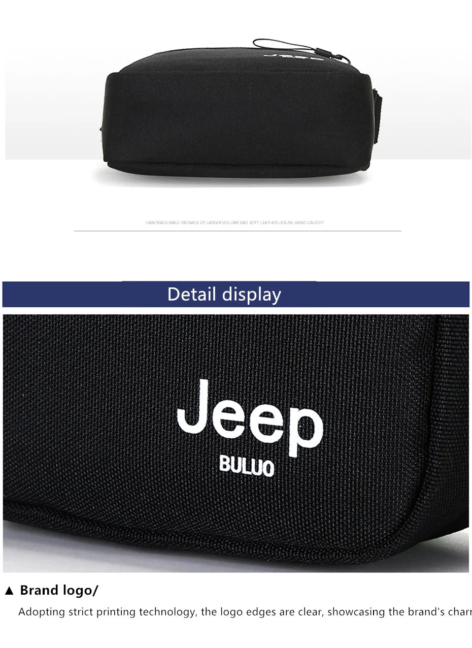 JEEP BULUO Men's Bags Crossbody Bag Messenger Waterproof Purse Nylon Zipper Shoulder Bag For Male Versatile Style
