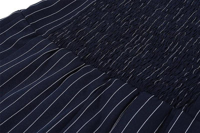 WhereMery Korean Women Fashion A-line Dress Y2K Sleeveless Slash-neck Pleated Stripe Dresses Spring Summer Elegant Slim Vestidos