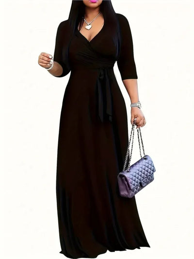 Women's Fashion Print Dress For Women Casual Sexy Deep V Neck Lace-Up Loose Dresses Robe Femme Summer Holiday Womens Clothing