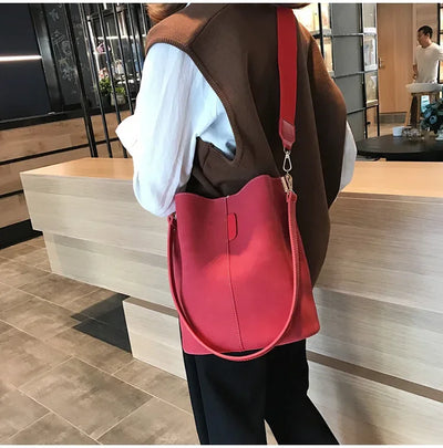 Designer Handbags Ladies Bucket Bag PU Leather Shoulder Large Capacity Crossbody Bags for Women High Quality New Tote Bag