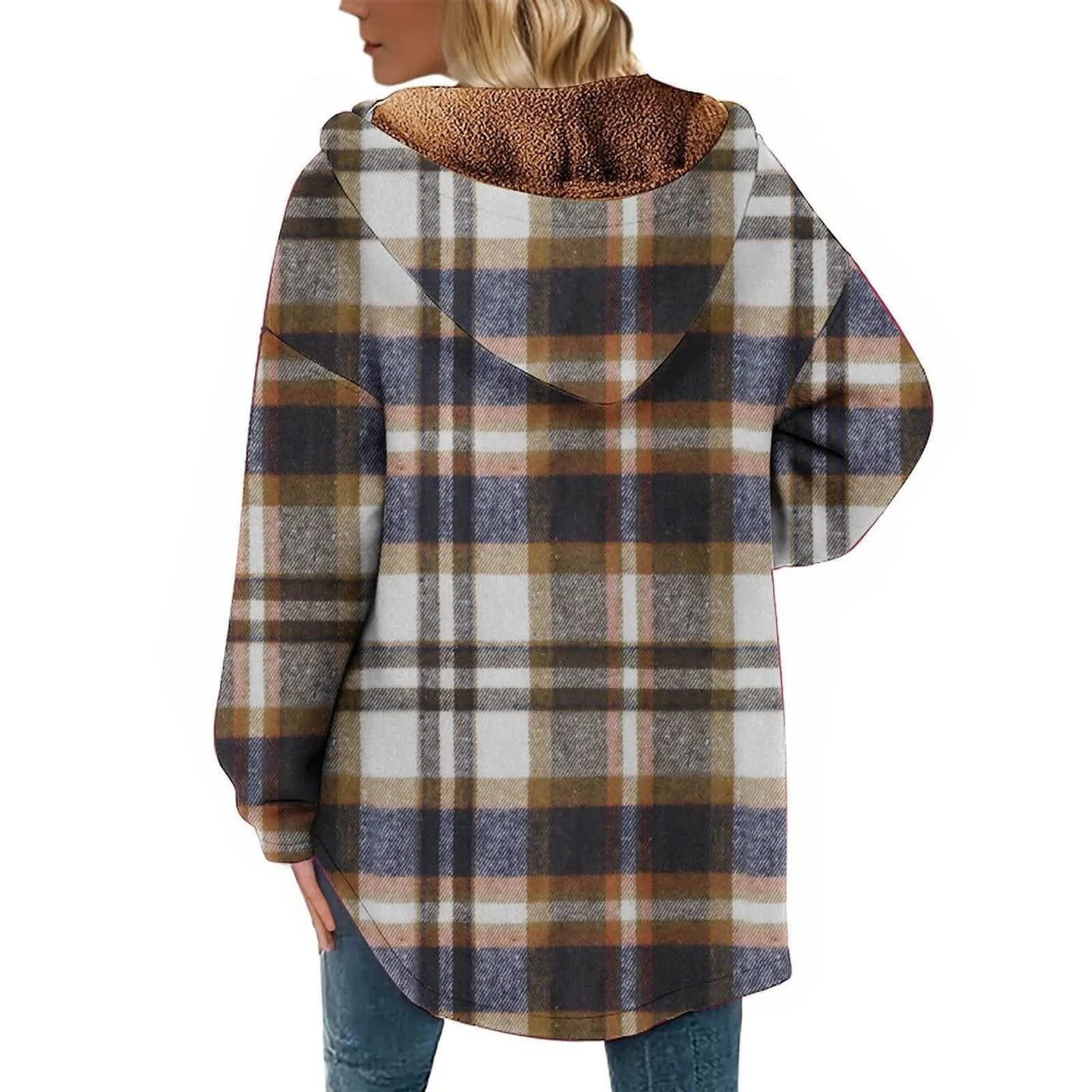 Women Chic Jackets Autumn Winter Lapel Patchwork Coats Casual Office Jacket