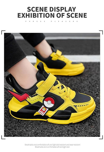 Kids Cartoon Sports Skate Shoes Lightweight for Easy Wear Children's Outdoor Casual Sneakers Non-Slip Sole for School Play