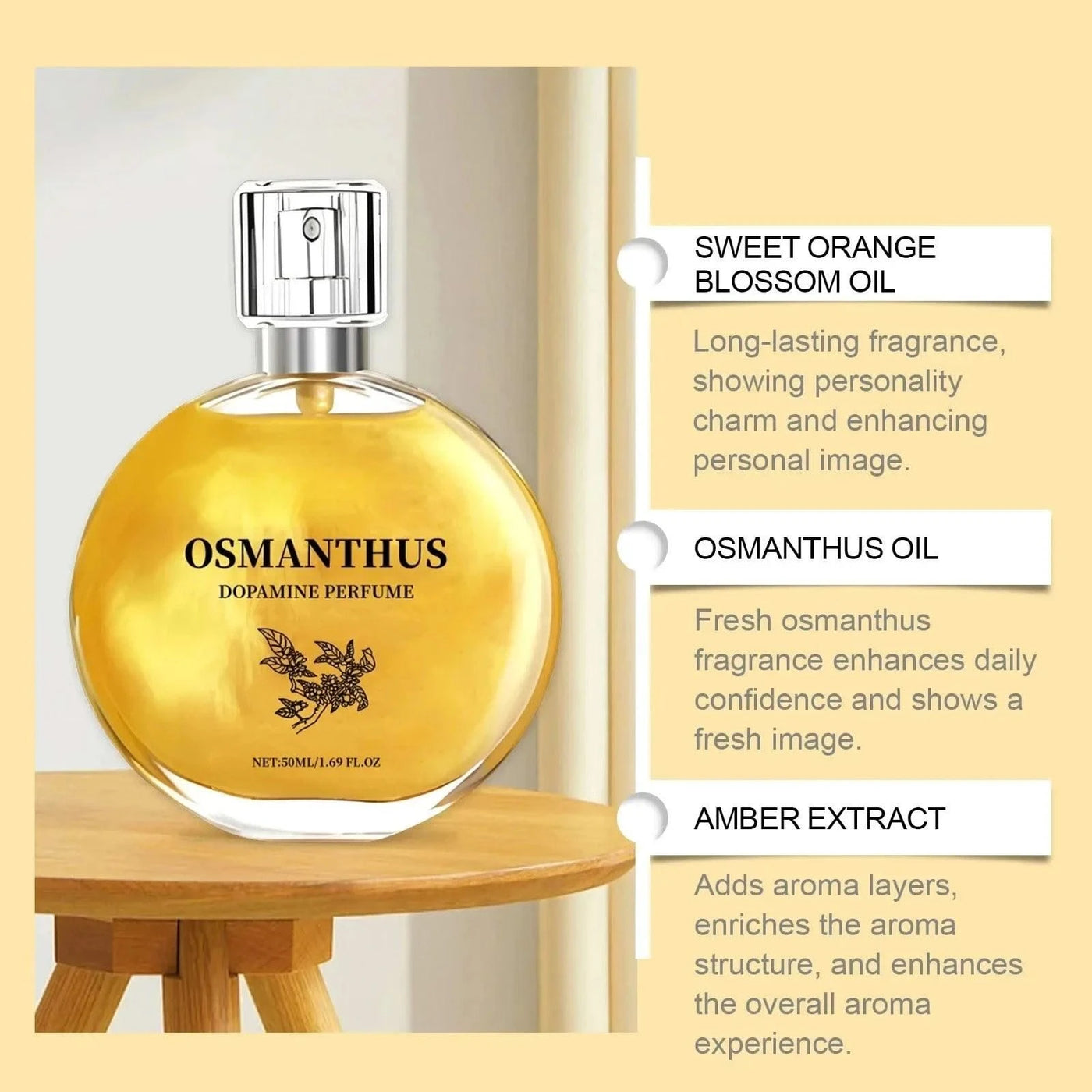 Oriental Floral Gilt Light Osmanthus Fragrance Ultimate Temptation Dating Perfume Lasting Romantic Perfume Fresh Unisex Perfume