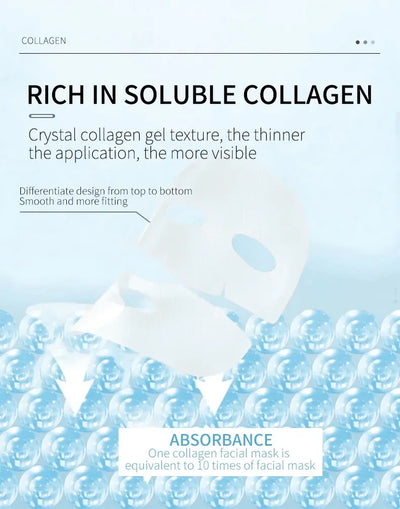 1/10PCs Bio Collagen Face Mask Shrink Pores Deep Hydrating Overnight Mask Moisturizing Refreshing Brightening Face Skin Care