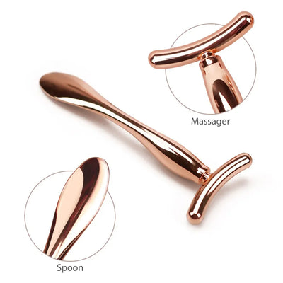 Face Eye Roller Massage Neck Stick Spatula Massager Anti Eye Pouch Dark Circles Cream Spoon Applicator Removal Shrink Pores