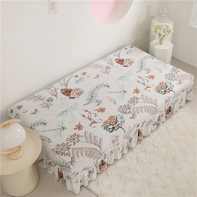 Print Armless Sofa Bed Cover With Skirts Without Armrest Elastic Folding Furniture home Decoration Bench Cover