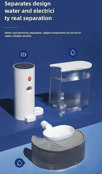 Portable Pet Water Fountain: Automatic Dispenser for Cats & Dogs, No Plug Needed, Keeps Water Fresh & Flowing!