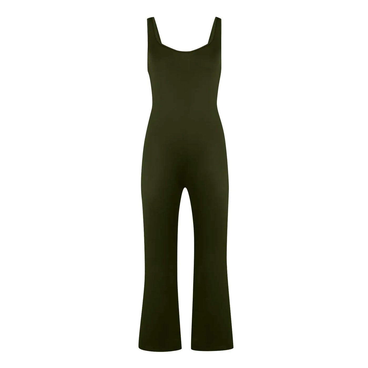 2025 Summer New Women's Sexy Hottie Style Backless One-piece Suit Sports Fitness Yoga Pullover One-piece Suit Flared Pants