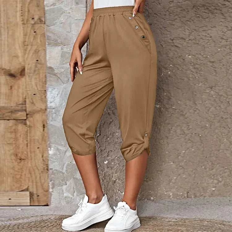 Trousers Ladies Summer New Fashion Comfort Leisure Capri Elastic Pants Women Joggers Sweatpants Basics