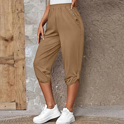 Trousers Ladies Summer New Fashion Comfort Leisure Capri Elastic Pants Women Joggers Sweatpants Basics