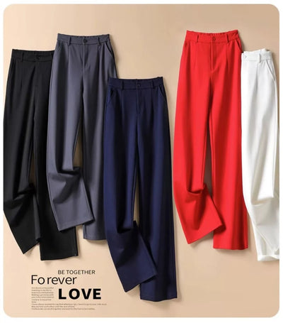Suit Wide-Leg Pants for Women High Waist Temperament Drooping Wide-Leg Pants 2024 Spring New Loose Casual Trousers Ins