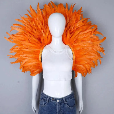 Designer Feather Scarf  (Punk, Halloween, Carnival, Masked Ball Party )Accessory