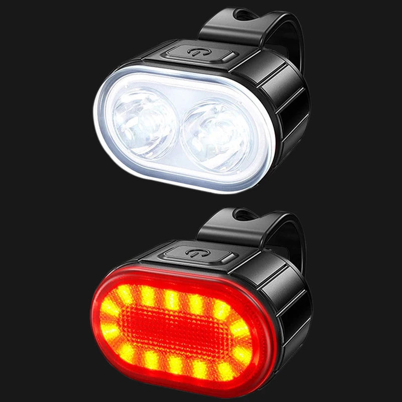 Bicycle TailLamp Headlight Waterproof Bike LED Warning Light Mountain Bike Luminous lamp Night Riding Equipment Bike Lights