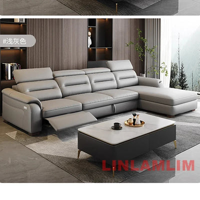 MANBAS Multifunctional Convertible Sofa Bed With Eletric Recliner, Folding Sofa Cama With Power Reclining Seats & Storage Box