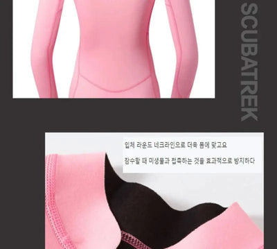 Women 2mm Bikini Diving Wetsuit Long Sleeve Scuba Dive Snorkeling Clothes Surfing Kayak Suit Black Pink Neoprene Swimwear