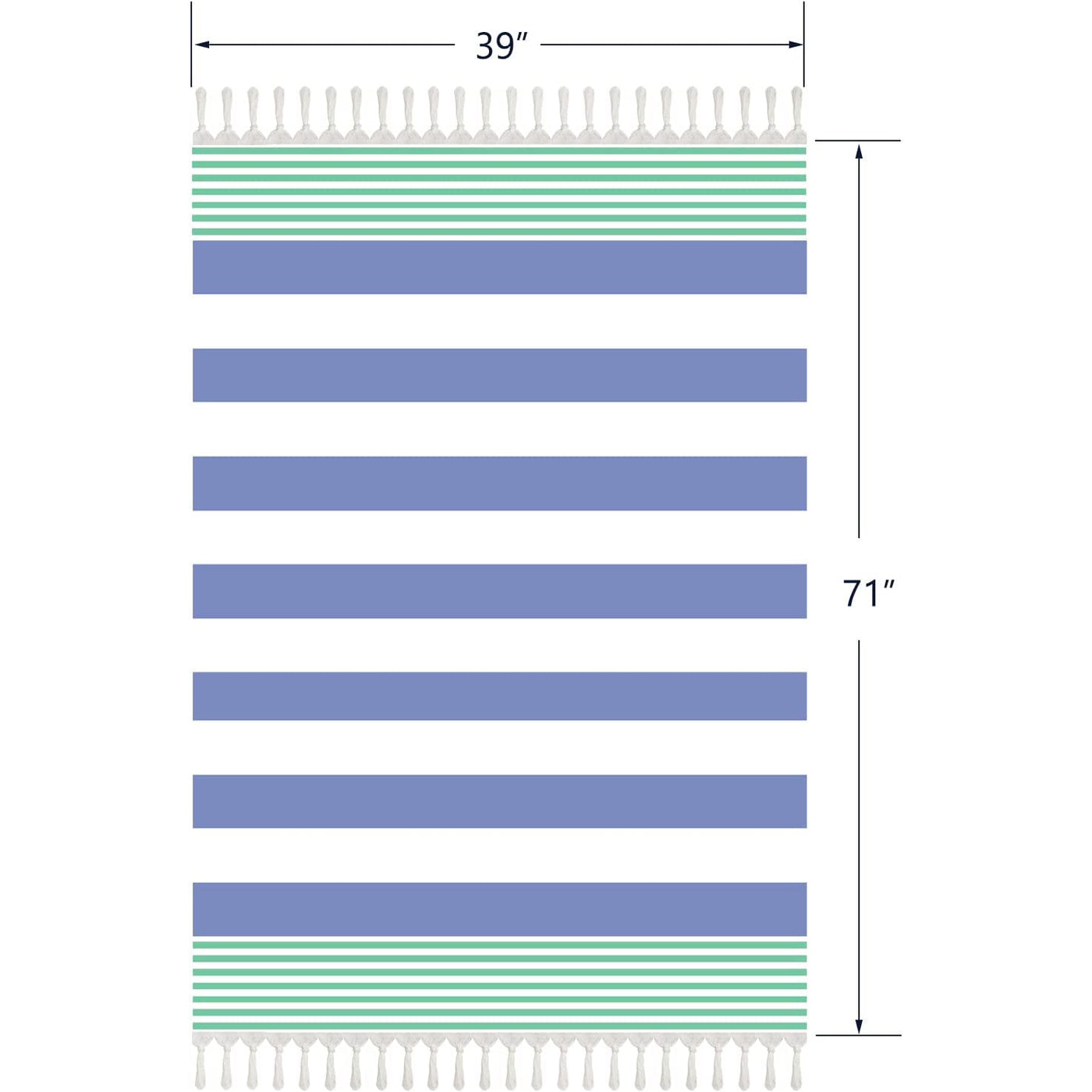 Turkish Beach Towels 39*7" Oversized  Quick Dry Sand Free  Bath  Pool Gym and Bathroom