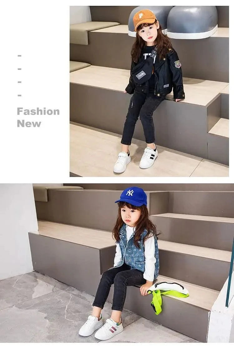 Children's Sports Shoes Non-slip New Tennis Shoes for Girls Fashion Boys Versatile Kids Causal School Running Sneakers Hook Loop