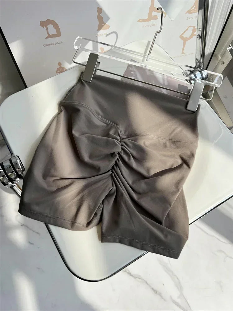 Women Yoga Shorts High Waist Workout Shorts Fitness Yoga Lift Butt Fitness Ladies Yoga Gym Running Short Pants Sportswear