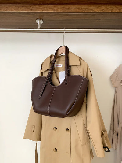 Designer Large Capacity Women Handbag Single Shoulder Portable Shopping Bag Luxury Leather Ladies Commuter Underarm Totes Bag