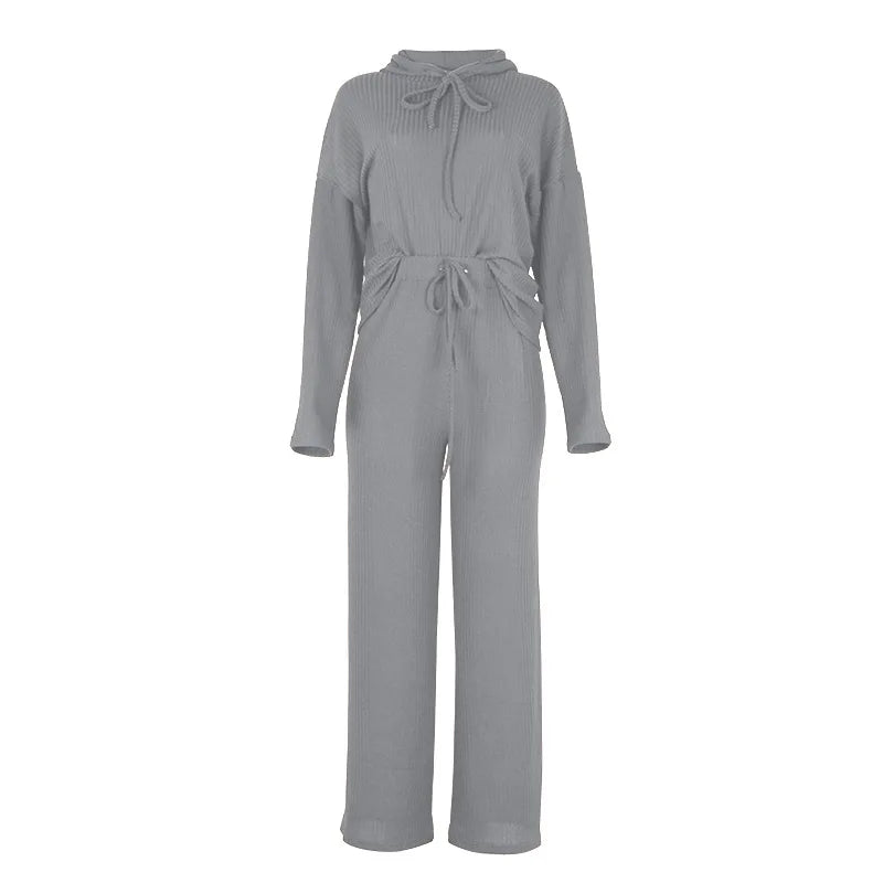 2023 Autumn Casual Wear Women Lounge Tracksuit 2 Piece Set Loose Lounge Sets Ladies Hooded Sweat Suit Outfits Female