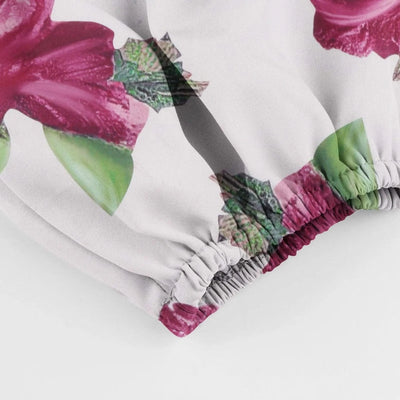 Women Sexy Off Shoulder Blouse Chic and Elegant Printing Lantern Long Sleeve
