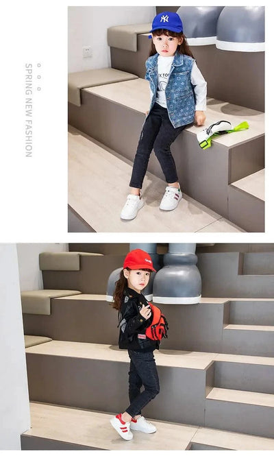 Children's Sports Shoes Non-slip New Tennis Shoes for Girls Fashion Boys Versatile Kids Causal School Running Sneakers Hook Loop