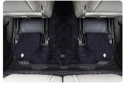 For DENZA N9 Car Floor Mats Double Layers Full Surrounded Auto Carpets Foot Liners Car Accessories Special for Six Seats