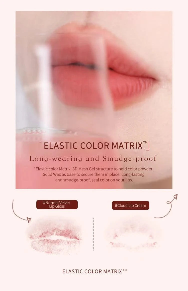 Beauty Glazed  Mirror Flower Lip Gloss  Lipstick Strawberry Rococo Collection Little Angel Lip Cream Lipstick 3.5g