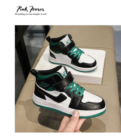Children's shoes Men's shoes 2024 new fall children's non-slip sports shoes large high top board shoes for children