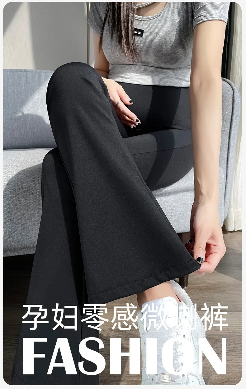 Maternity Leggings for Pregnant Women Yoga Flared High-waisted Trousers Pregnancy Clothes