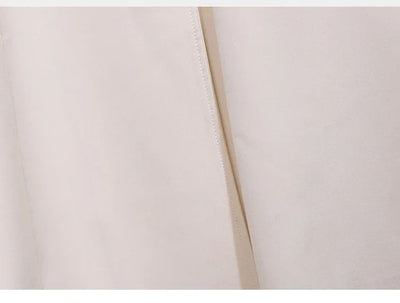 Women's Dress Double Breasted Elegant Dresses for Women 2025 Autumn Off white Dress Belt Knee-Length Solid Fashion Woman Clothes